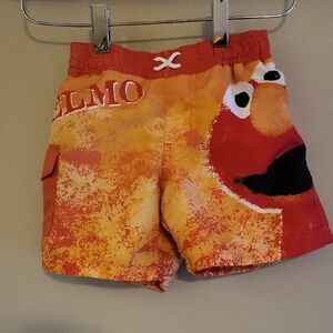 Sesame Street Elmo mesh lined swim trunks